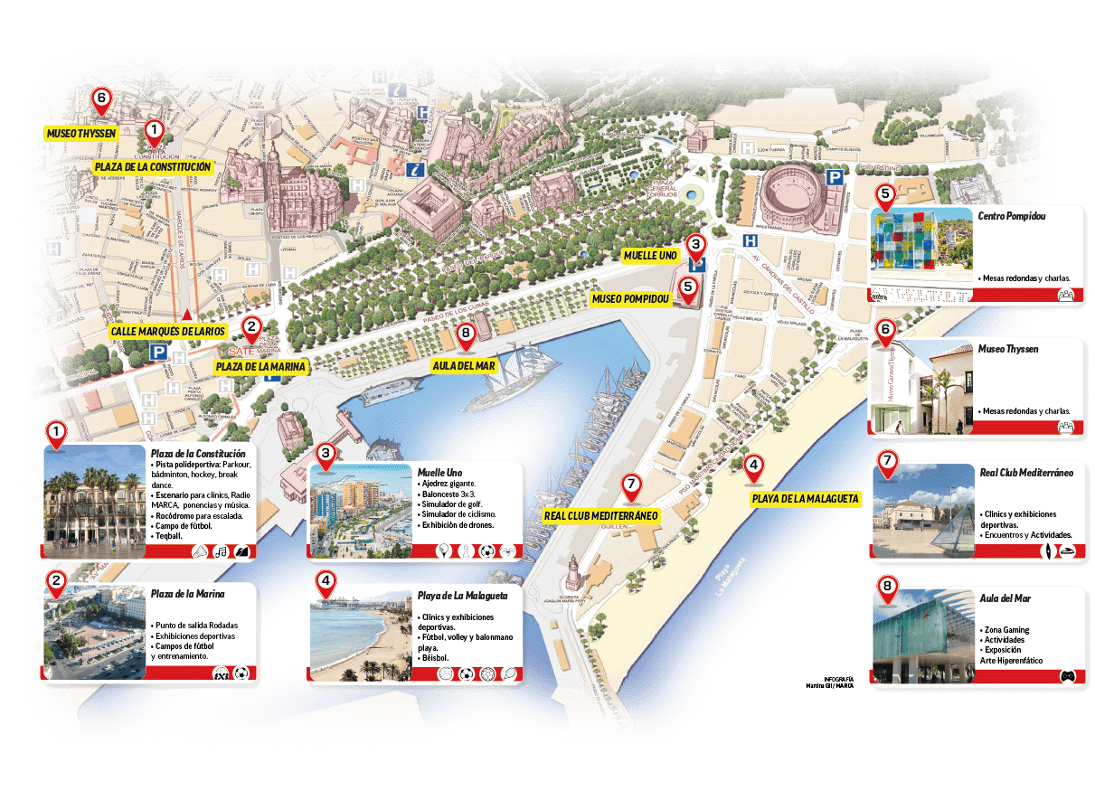 Mapa de las localizaciones de eventos